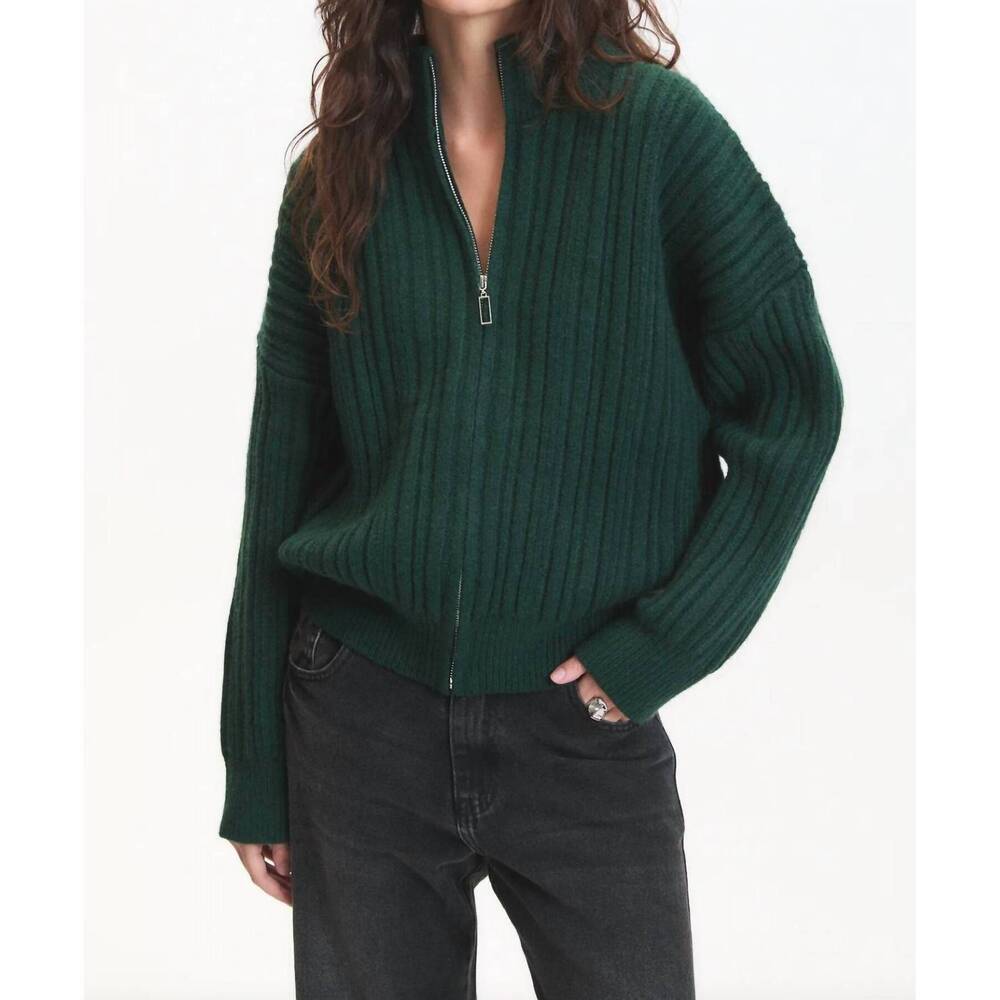 NEW DELUC jasper sweater in bottle green